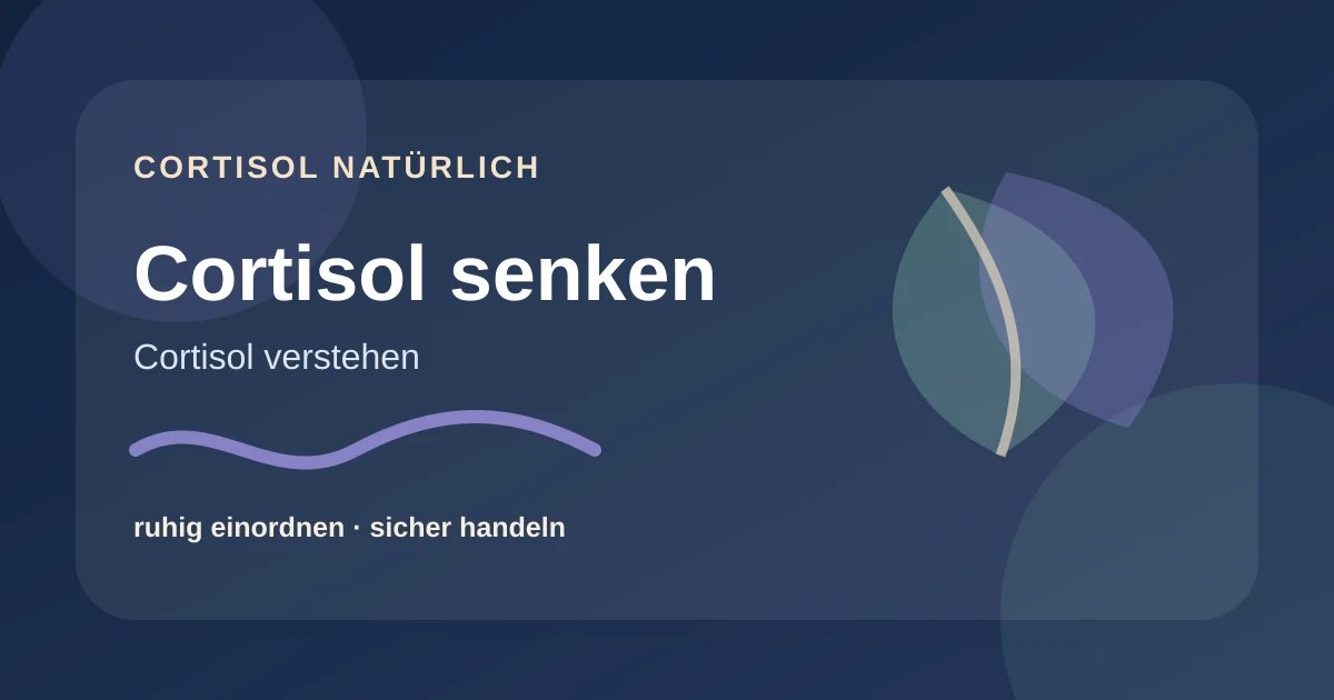 Cortisol senken Ernährungsplan: ein ruhiger 7-Tage-Rahmen