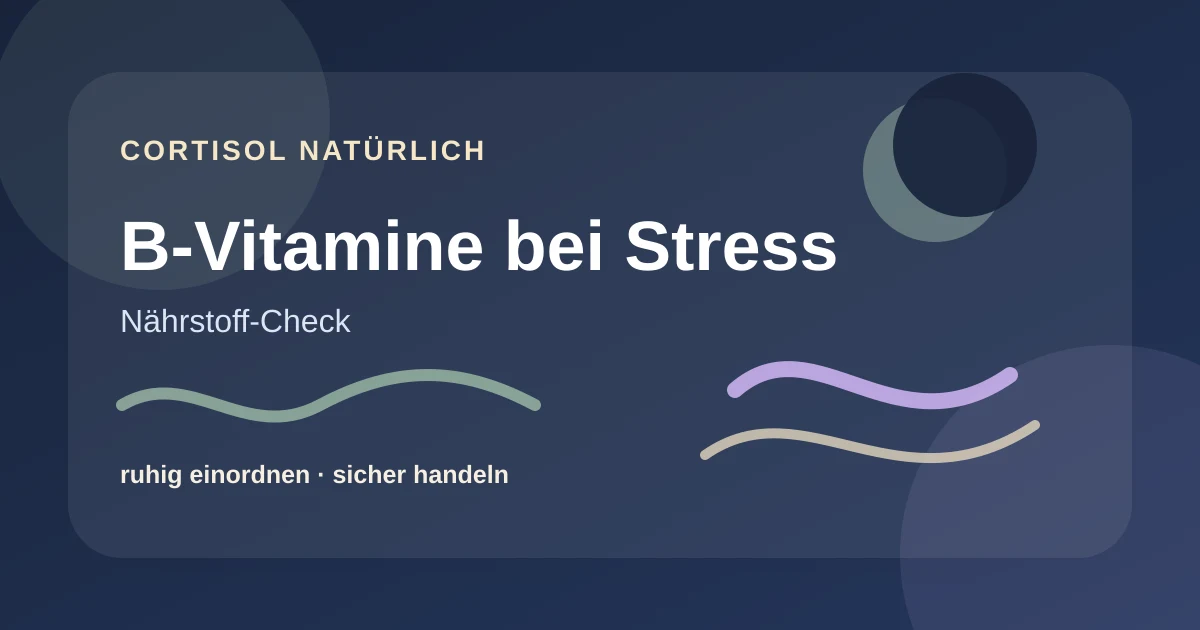 B-Vitamine bei Stress: Energiestoffwechsel und Nervensystem